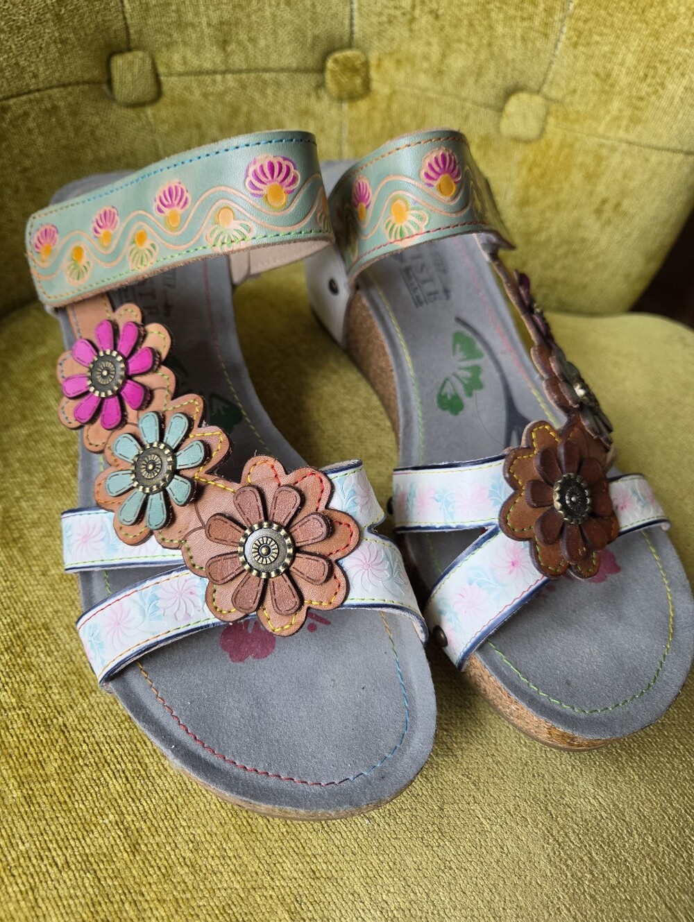 EUC L'artiste By Spring Step Delight Slide Sandals